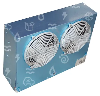 výparník ECO - Luvata EVSB-201ED, 1.40 kW (dT 8 st., R404A), s odtáváním